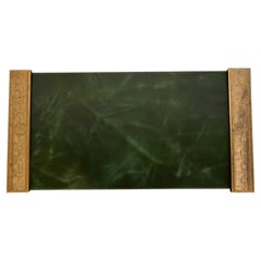 Studio Tiffany Studios New York "Adams" Bronzo Doré con Blotter in Pelle