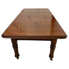 Antique Victorian 10 Seater Quality Figured Mahogany Extending Dining Table