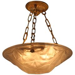 French Art Deco Chandelier by Degue