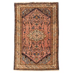 Alfombra Persa Hamadan Small - Lana Diseño Azul Marfil Rosa - 75077