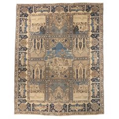 Tappeti persiani Tabriz Circa 1880 - Lana blu avorio - 75126