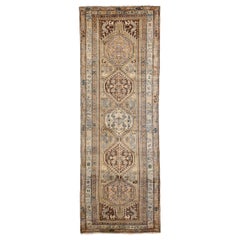 Persian Ardebil Small Rug - Wool Brown Ivory Taupe Design - 75158