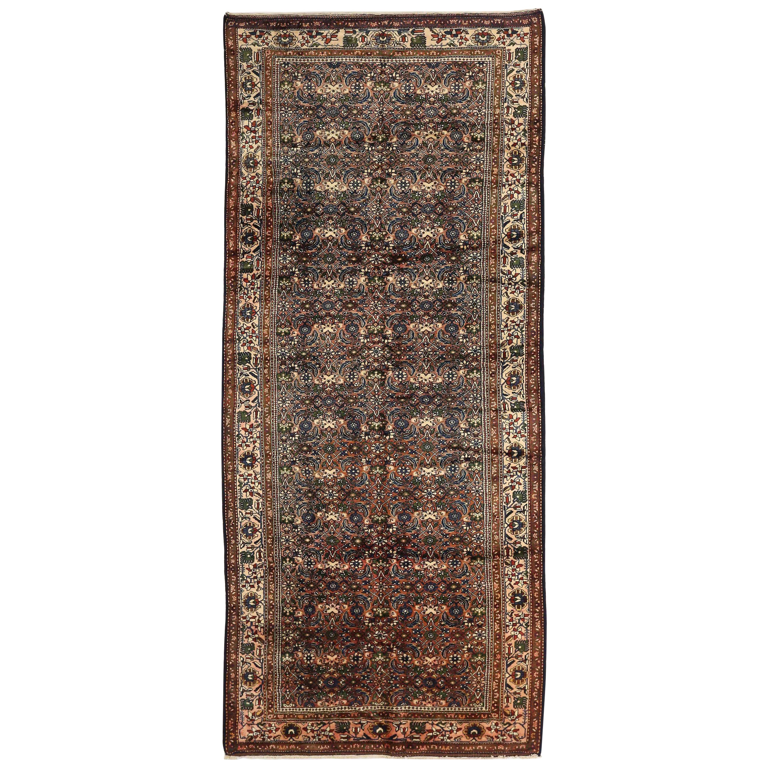 Persian Tafresh Area Rugs - Wool Blue Ivory Pink Design - 75196 For Sale
