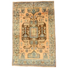 Persische Ardebil Teppiche - Wolle Blau Braun Rosa Design - 75203