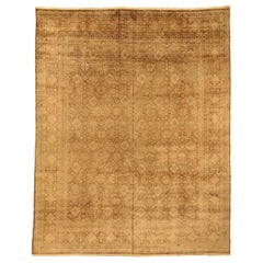 Persische Täbris Teppiche - Wolle Braun Gelb Design - 75295