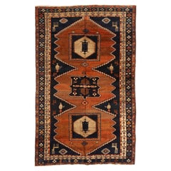 Alfombras Persas Kelardasht Circa 1910 - Lana Marfil Azul Marino Rojo - 75310