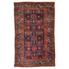 Persian Kolyai Small Rug - Wool Navy Blue Red Design - 75393