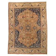 Persische Khoi-Teppiche - Wolle Elfenbein Marineblau Blau Rosa Design - 75425