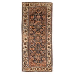 Persian Malayer Area Rugs - Wool Ivory Navy Blue Pink Design - 75403