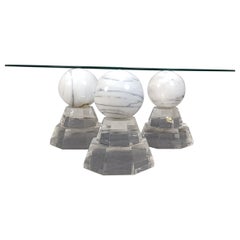 Marble sphere coffee table by Roche Bobois, 1980s