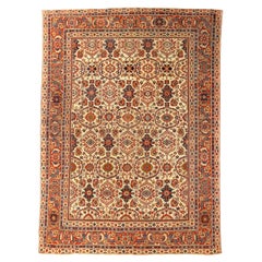 Alfombras Persas Mahal Circa 1910 - Lana Diseño Rojo Marfil - 75482