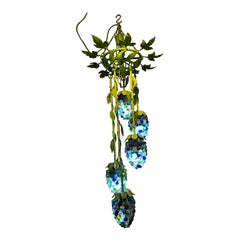 Italienischer Murano-Kronleuchter aus farbigem Glas aus den 60er Jahren von Cesare Toso mit Weinreben
