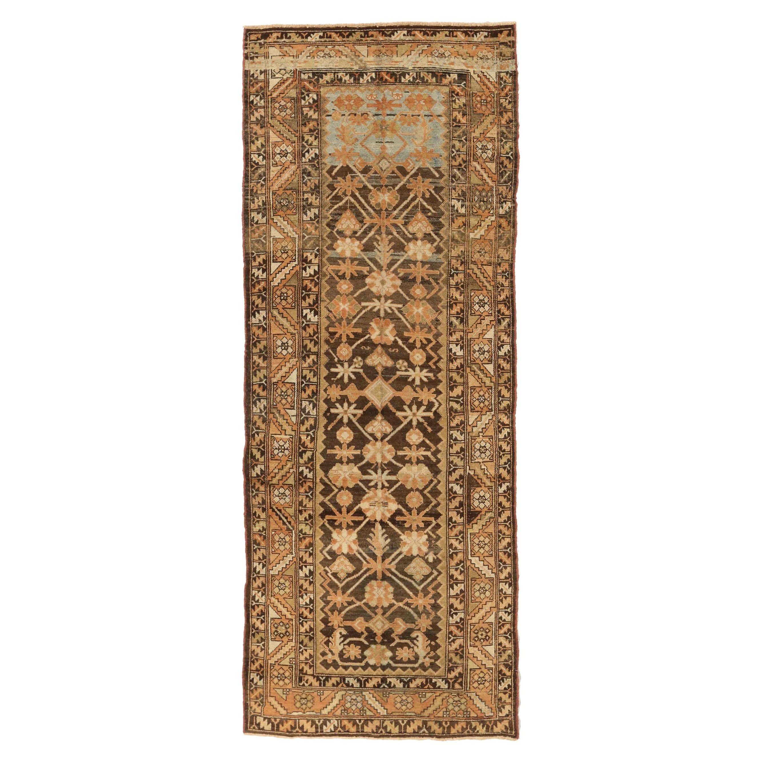Persian Bakhtiari Small Rug - Wool Brown Ivory Pink Design - 75523
