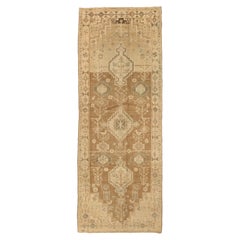 Persian Hamadan Small Rug - Wool Brown Ivory Design - 75507