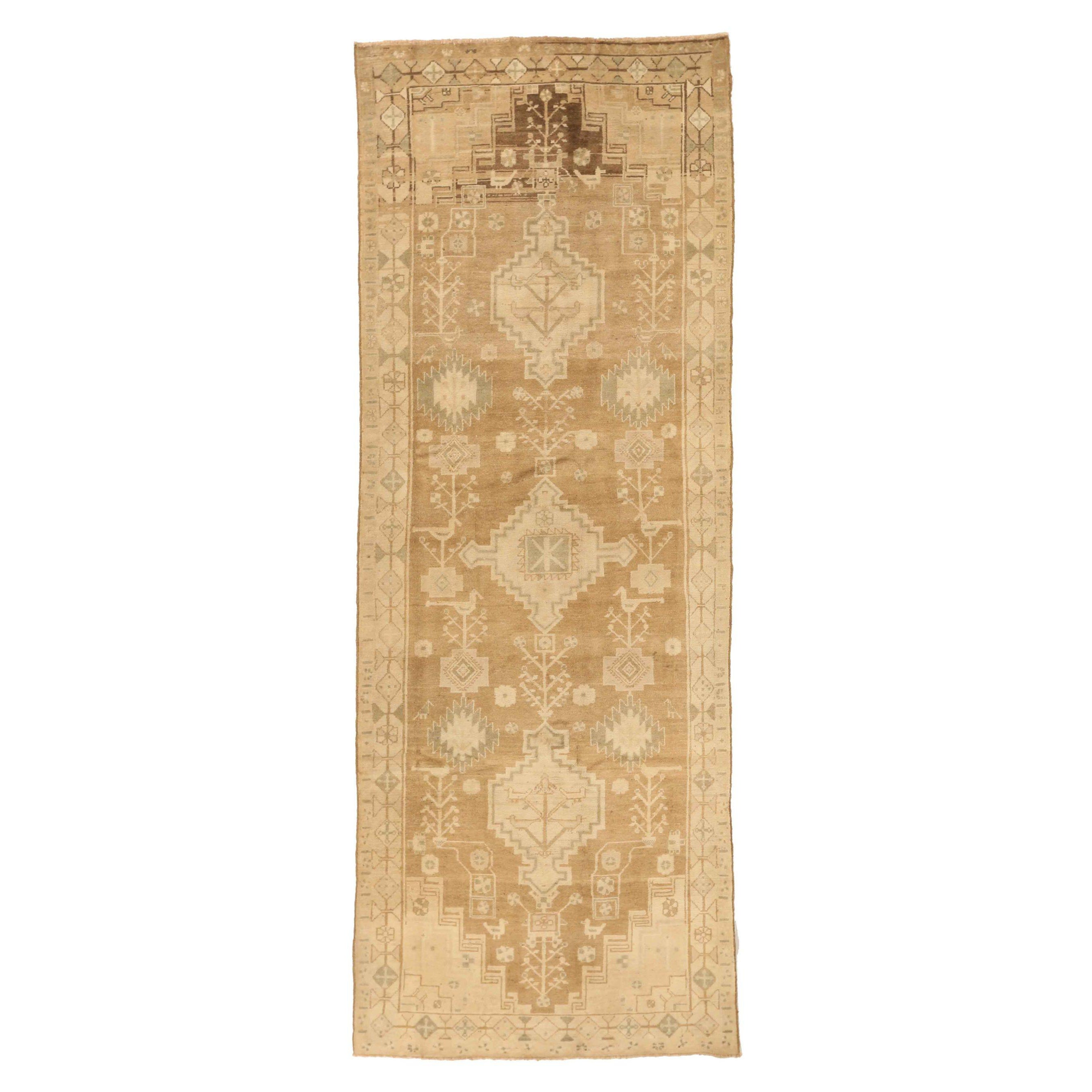 Persische Hamadan Teppiche - Wolle Braun Elfenbein Design - 75548