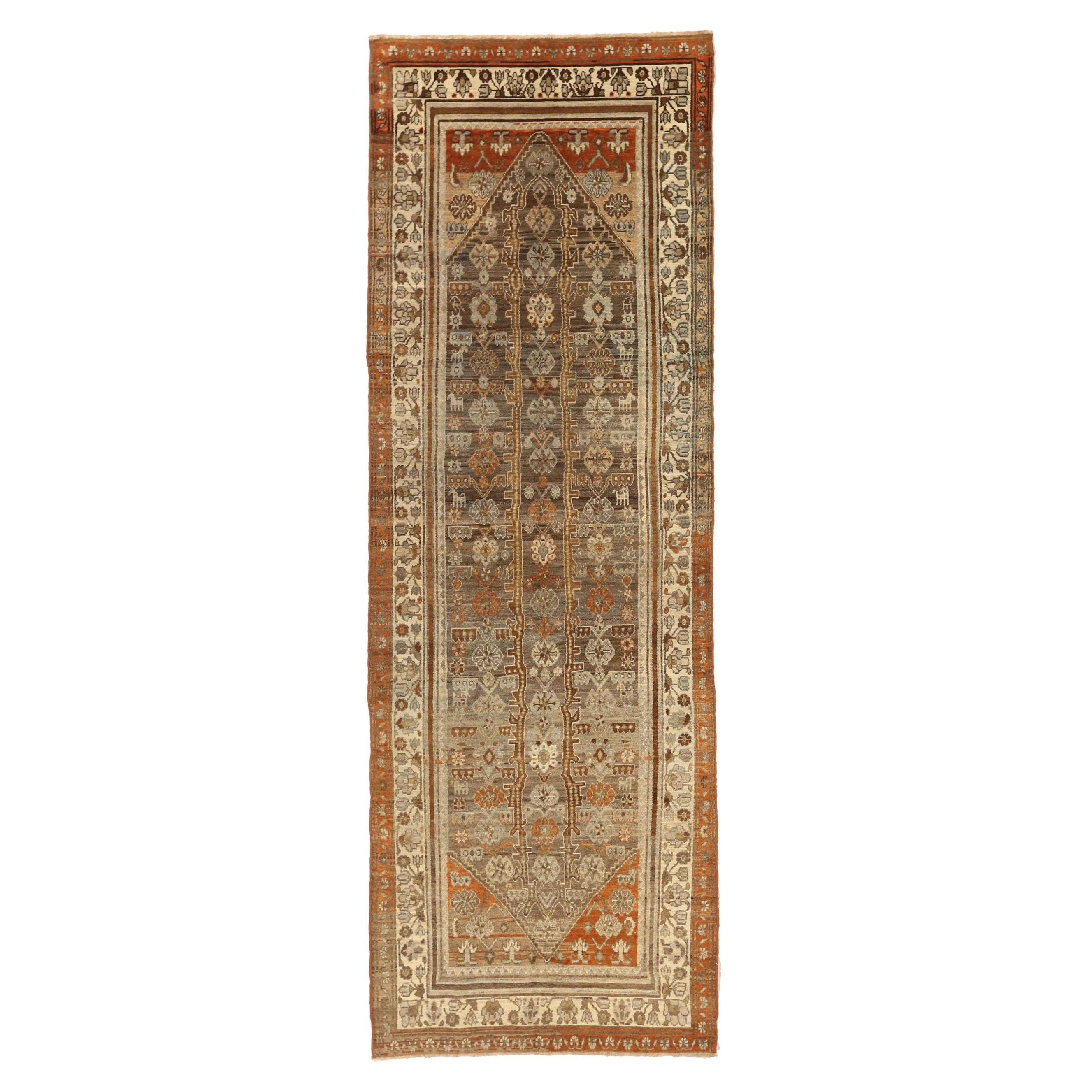 Alfombra Persa Shahsavan - Lana Marrón Marfil Rojo - 75530 en venta
