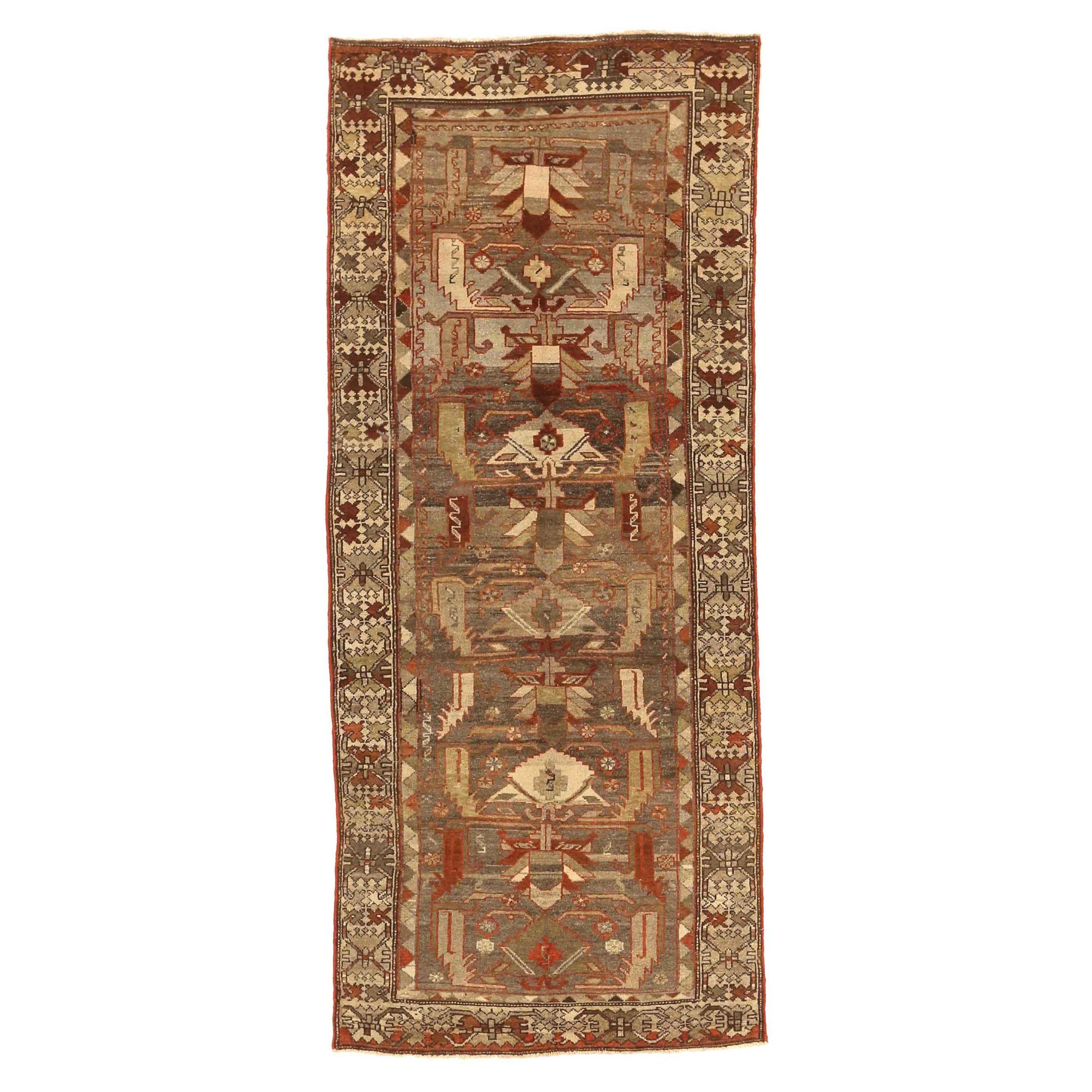 Persischer Zanjan Small Teppich - Wolle Braun Elfenbein Rot Design - 75568