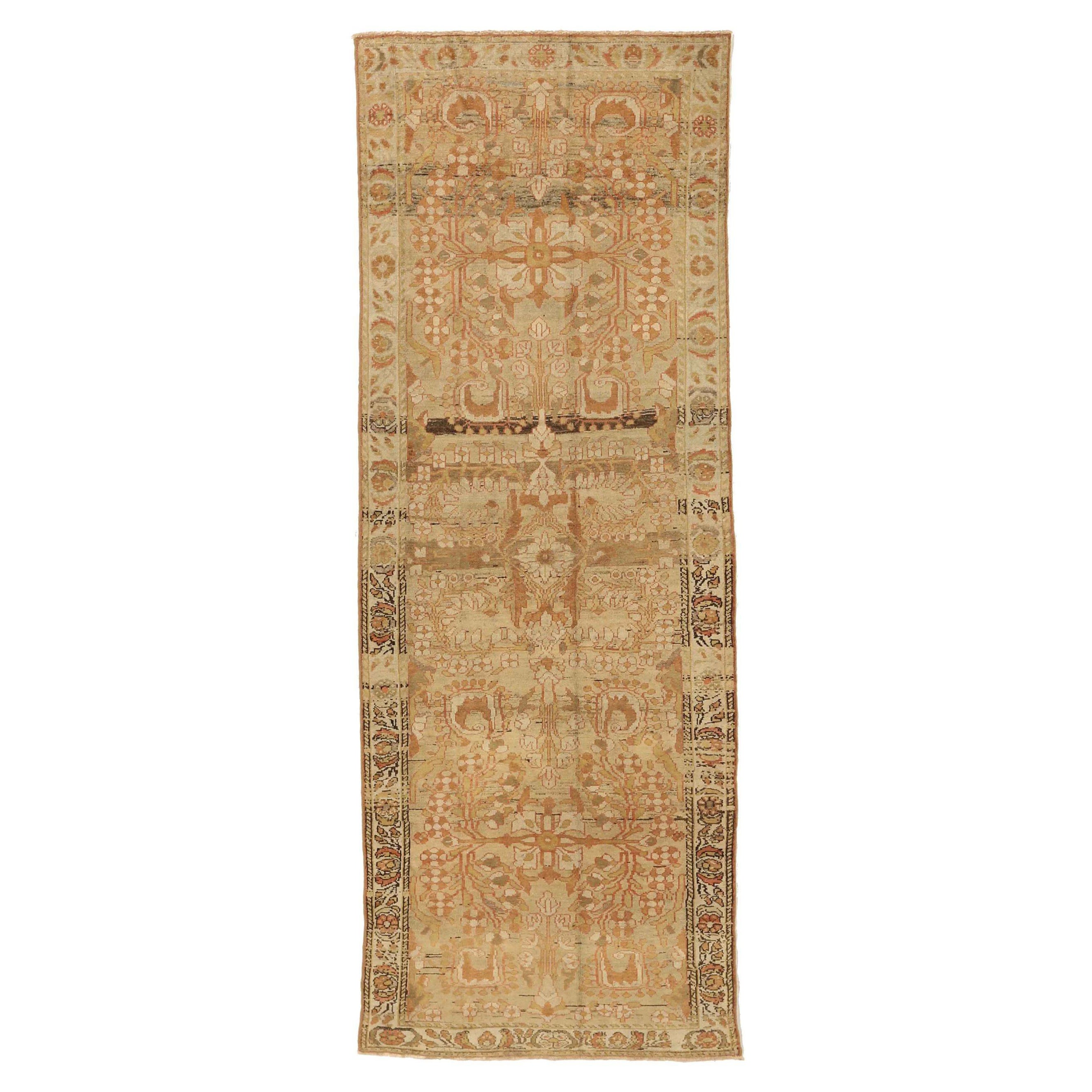 Persian Bakhtiari Small Rug - Wool Brown Ivory Pink Design - 75561 For Sale