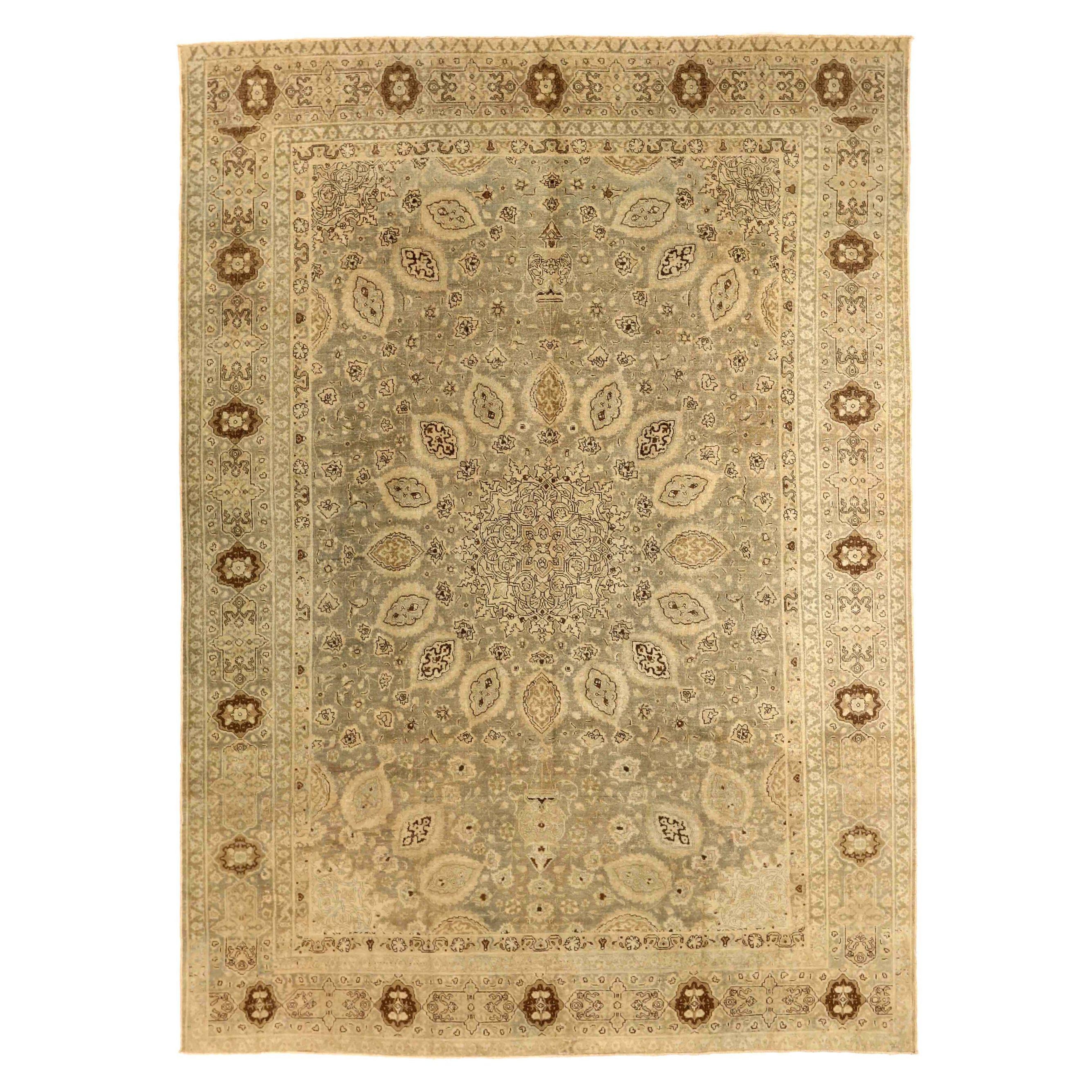 Tappeti persiani Tabriz Circa 1910 - Lana Marrone Avorio Taupe Design - 75596