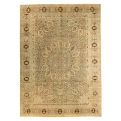 Tappeti persiani Tabriz Circa 1910 - Lana Marrone Avorio Taupe Design - 75596