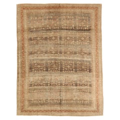 Persische Shiraz Bereich Teppiche Circa 1880 - Wolle Brown Elfenbein Rot Design - 75597