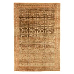 Alfombras Persas Shiraz Circa 1880 - Lana Marrón Marfil Diseño Rosa - 75584