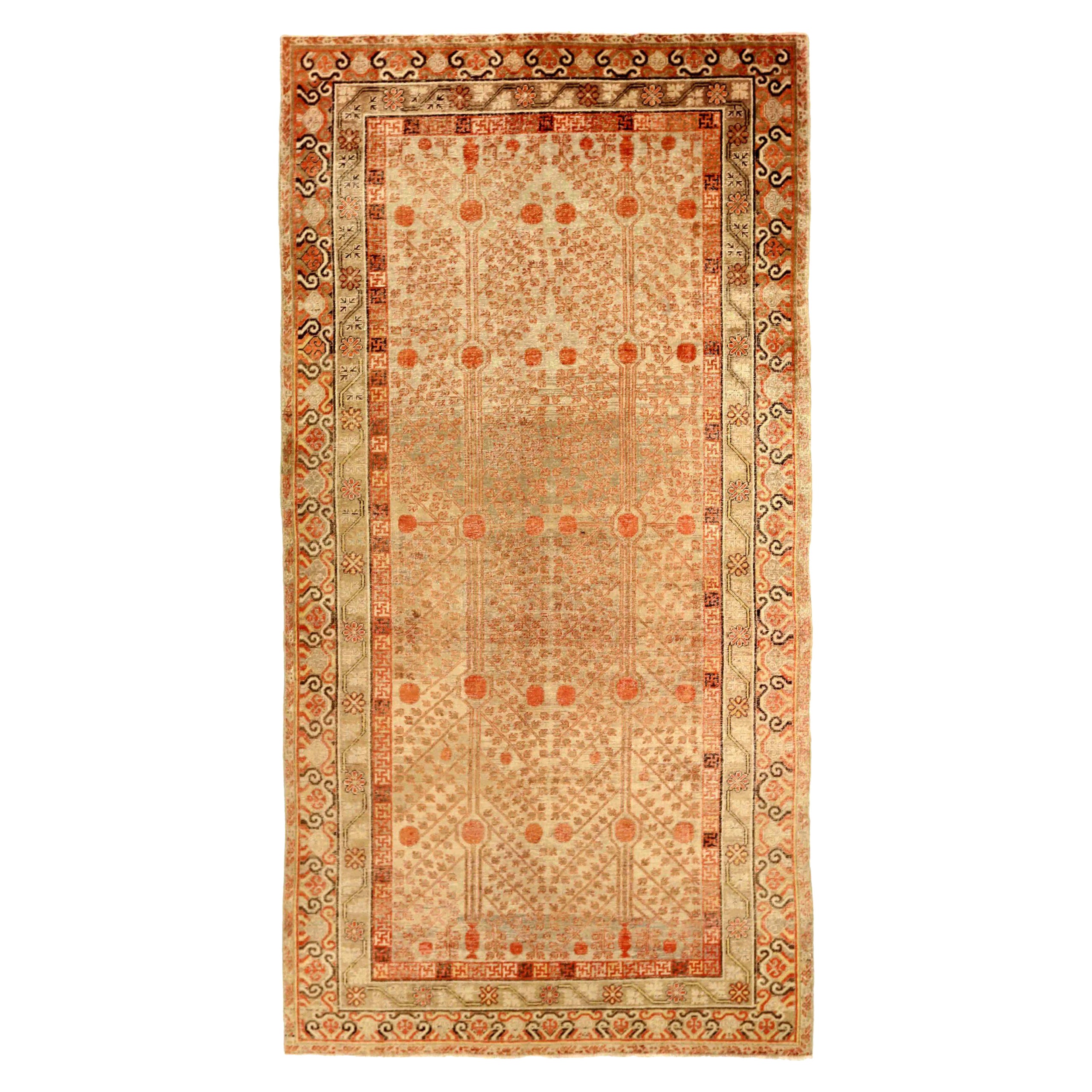Alfombras Persas Khotan - Lana Diseño Rojo Marfil - 75590 en venta