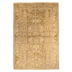 Alfombra Persa Malayer Small - Lana Marrón Marfil Taupe Design - 75627
