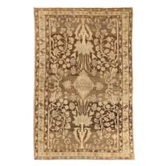 Persian Bakhtiari Small Rug - Wool Brown Ivory Design - 75631