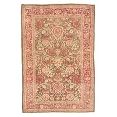 Persischer Mashad Small Teppich - Wolle Braun Elfenbein Rosa Design - 75634