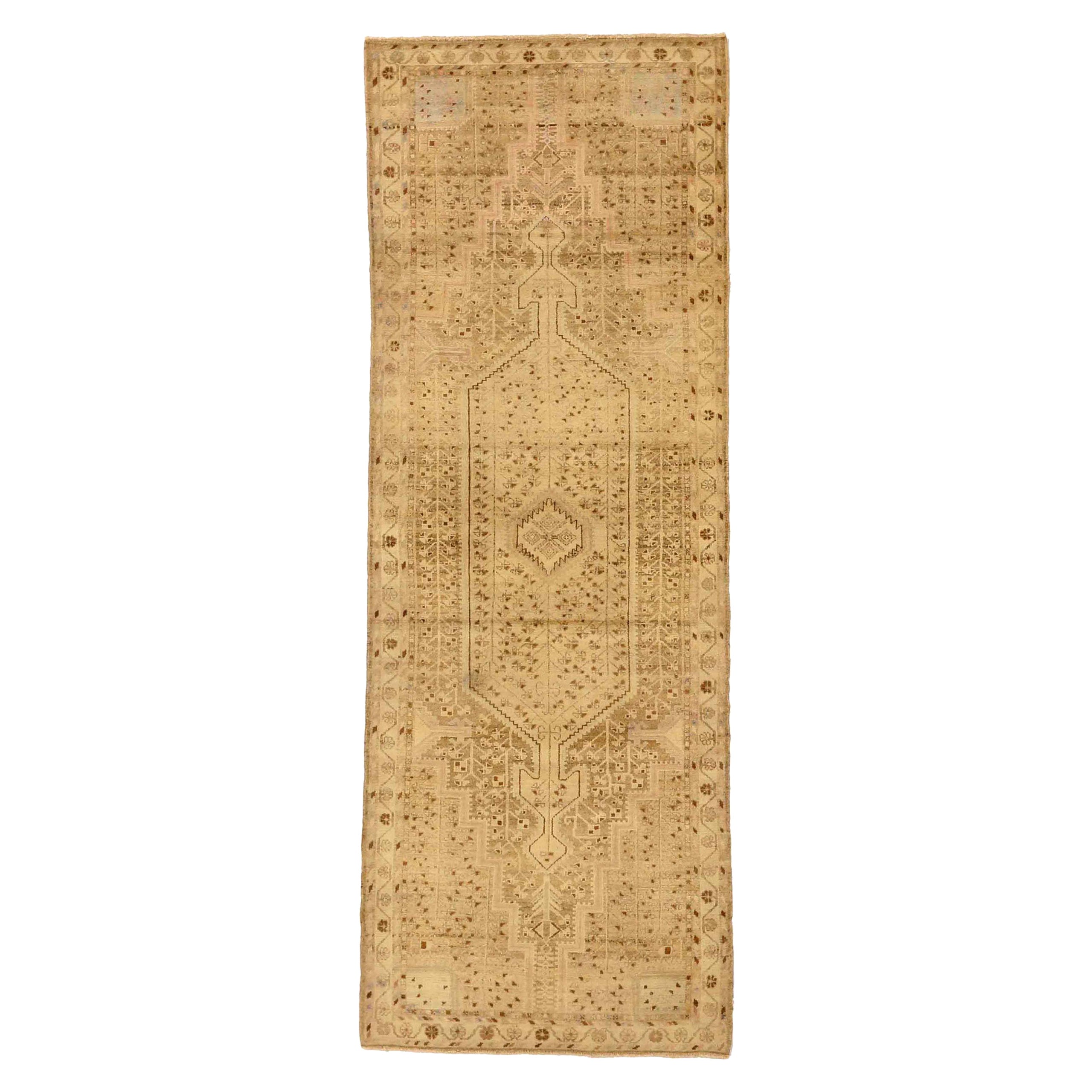 Persischer Toiserkan Kleiner Teppich - Wolle Braun Elfenbein Taupe Design - 75617