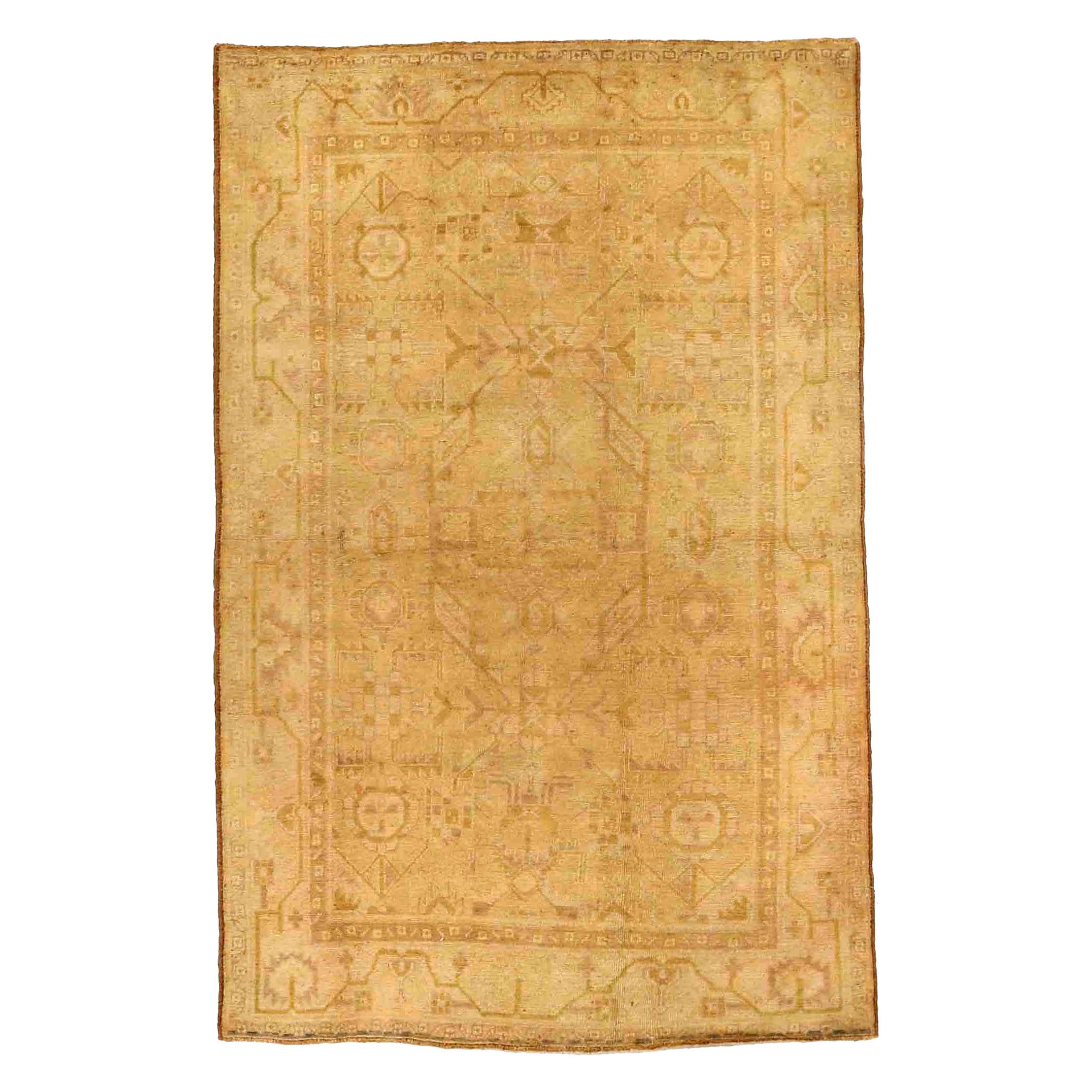 Alfombra Persa Malayer Small - Lana Diseño Amarillo Marfil - 75638 en venta