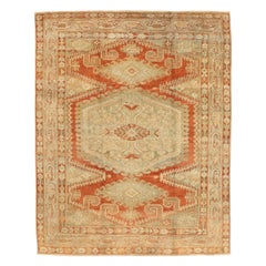 Persian Malayer Small Rug - Wool Blue Ivory Red Design - 75650