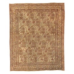 Persischer Sirjan Small Teppich - Wolle Braun Elfenbein Rot Design - 75665