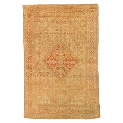 Persischer Meshkabad Kleiner Teppich - Wolle Elfenbein Rot Gelb Design - 75684