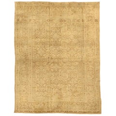 Persischer Täbris Small Teppich CIRCA 1910 - Wolle Braun Elfenbein Design - 75671