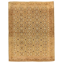 Persian Afshar Small Rug - Wool Brown Ivory Design - 75673