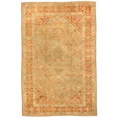 Persischer Meshkabad Kleiner Teppich - Wolle Grün Elfenbein Rot Design - 75709