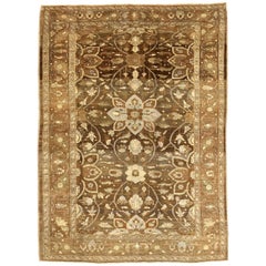 Persischer Heriz Small Teppich - Wolle Braun Elfenbein Design - 75693