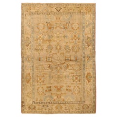 Persian Malayer Small Rug - Wool Blue Brown Ivory Design - 75713