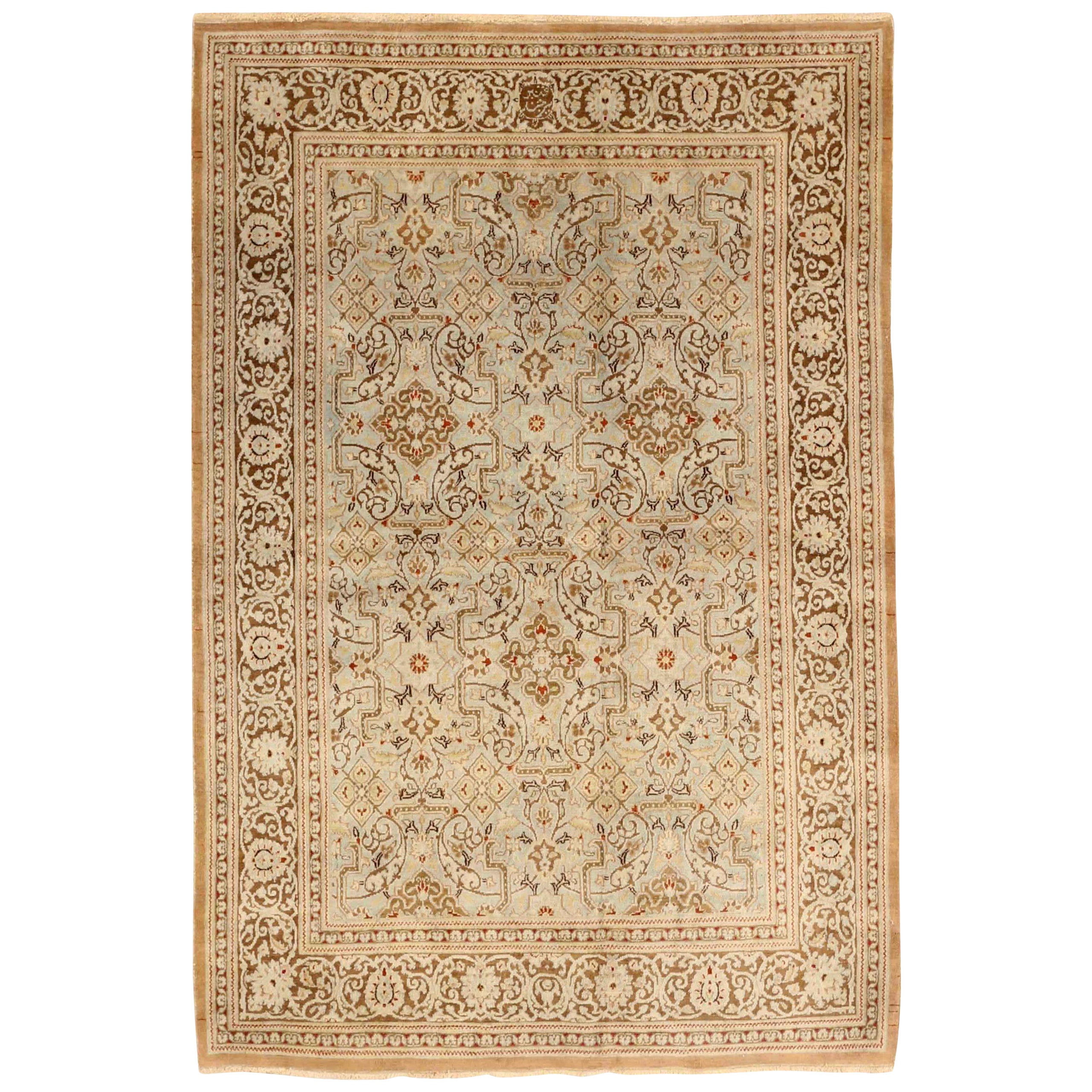 Petit tapis persan Dorokhsh Circa 1940 - Laine Brown Ivory Design - 75700