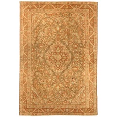Alfombra Persa Mahal Small - Lana Verde Marfil Rojo Design - 75721