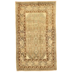 Persian Broojerd Small Rug - Wool Brown Ivory Taupe Design - 75725