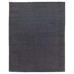 Apadana's Modern Handmade Gabbeh Plush Wool Rug In Gray