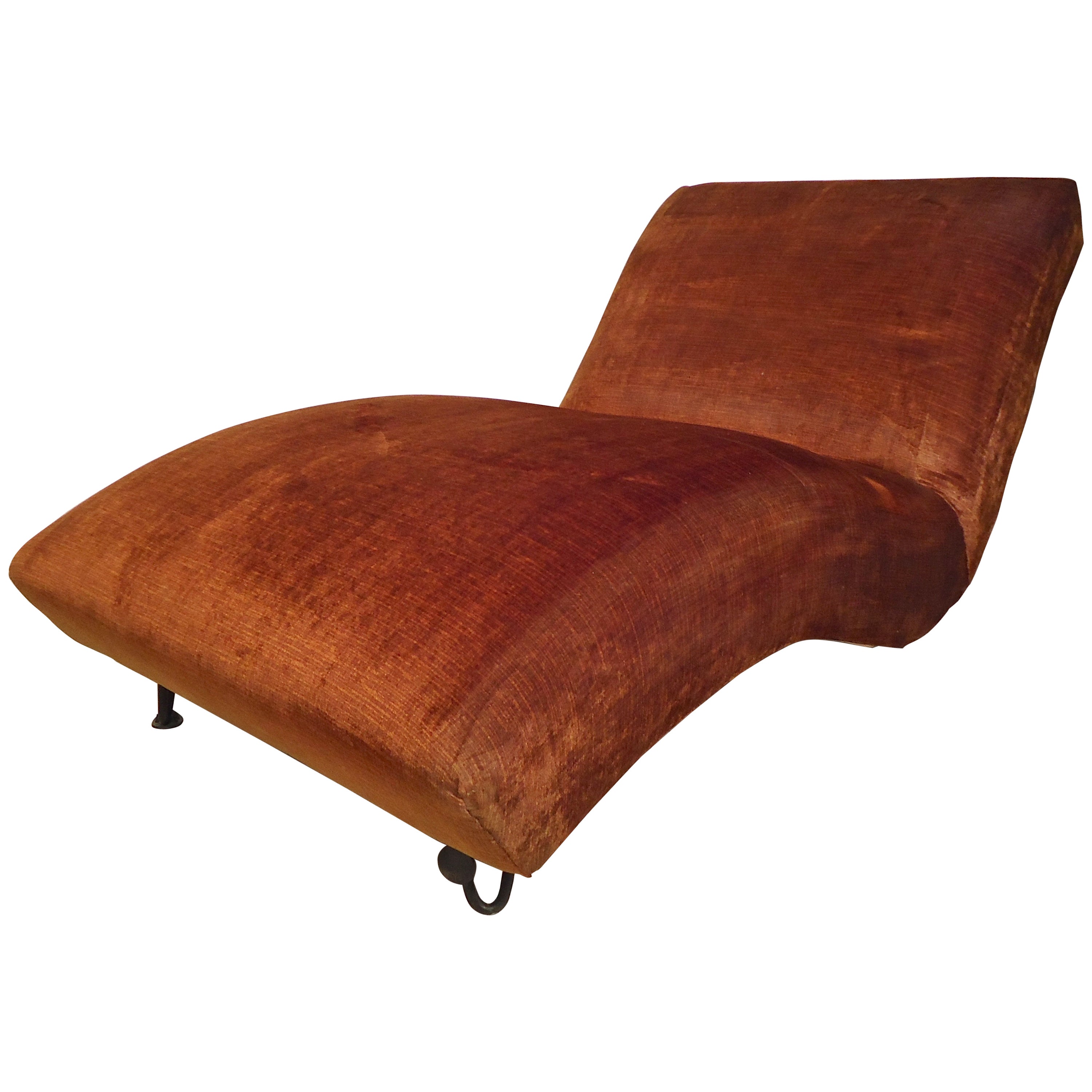 Spanish Scroll Back Chaise Longue at 1stDibs