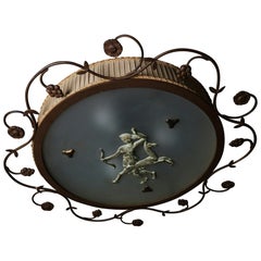 Swedish designer ceiling lamp by Bjerkås, Sweden, 1930s