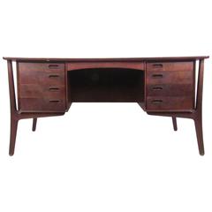 Mid-Century Modern Danish Rosewood Floating Frame Desk by Svend Aage Madsen 1