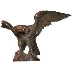 Antique Bronze Statue of an Eagle from a Post Office