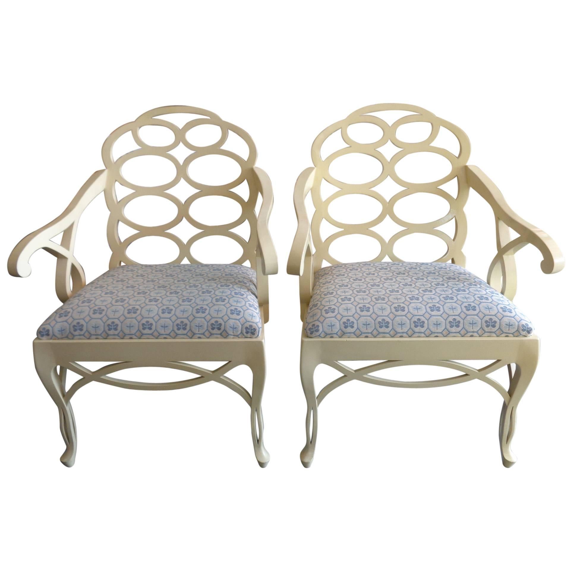 Pair of Francis Elkins Style Loop Chairs