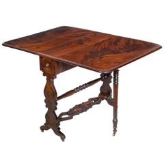 Antique Fine Desireable Mahogany Sunderland Table, Labeled "J & J.W. Meeks", NY